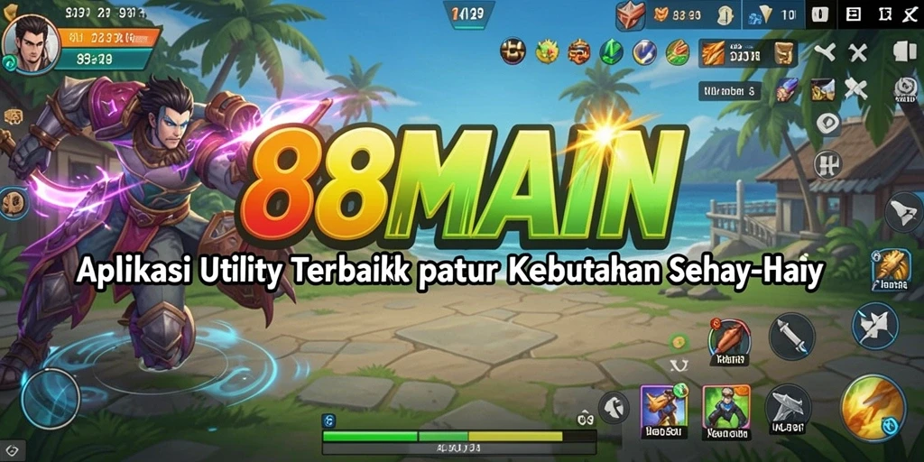 Tampilan antarmuka utama aplikasi 88MAIN yang intuitif.
