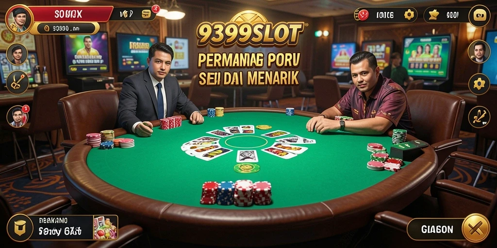 Screenshot gameplay 9399SLOT yang menampilkan aksi poker seru.
