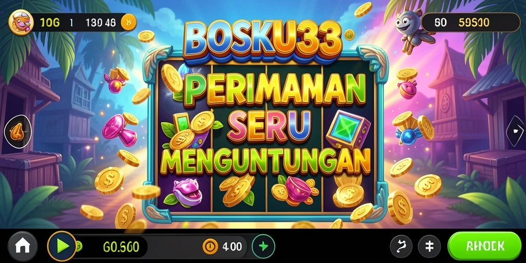 Tampilan gameplay menarik dari BOSKU33 yang penuh aksi Slot.