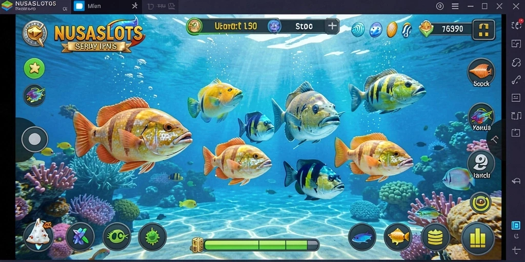 Gameplay seru NUSASLOTS dengan aksi menembak ikan yang mendebarkan.