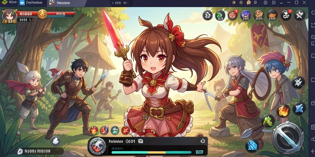 Gameplay seru dalam dunia anime yang penuh warna.