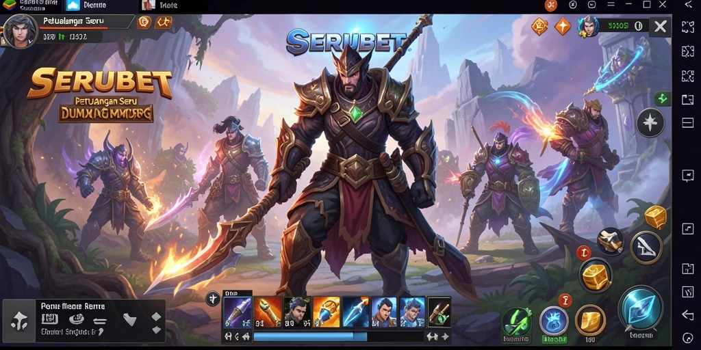 Tampilan seru gameplay MMORPG di SERUBET yang penuh petualangan.