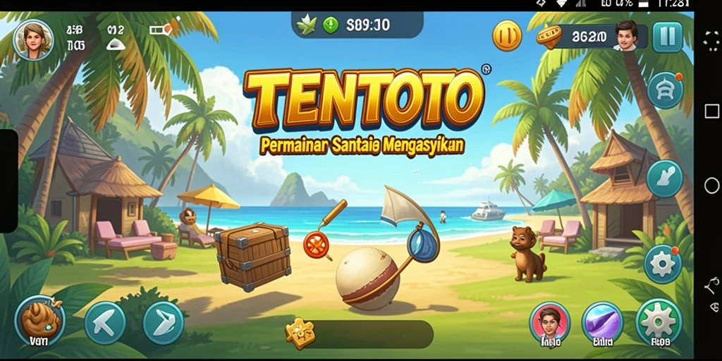 Tampilan gameplay Casual yang ceria dan menghibur dari TENTOTO.