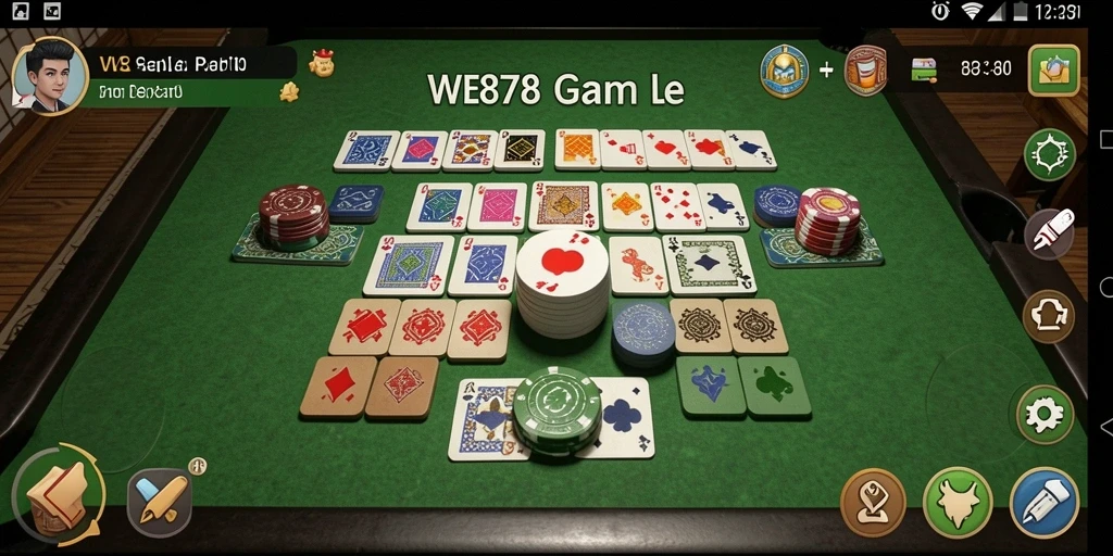 Tampilan utama WE878 menunjukkan keseruan bermain Gaple dengan grafik menarik.